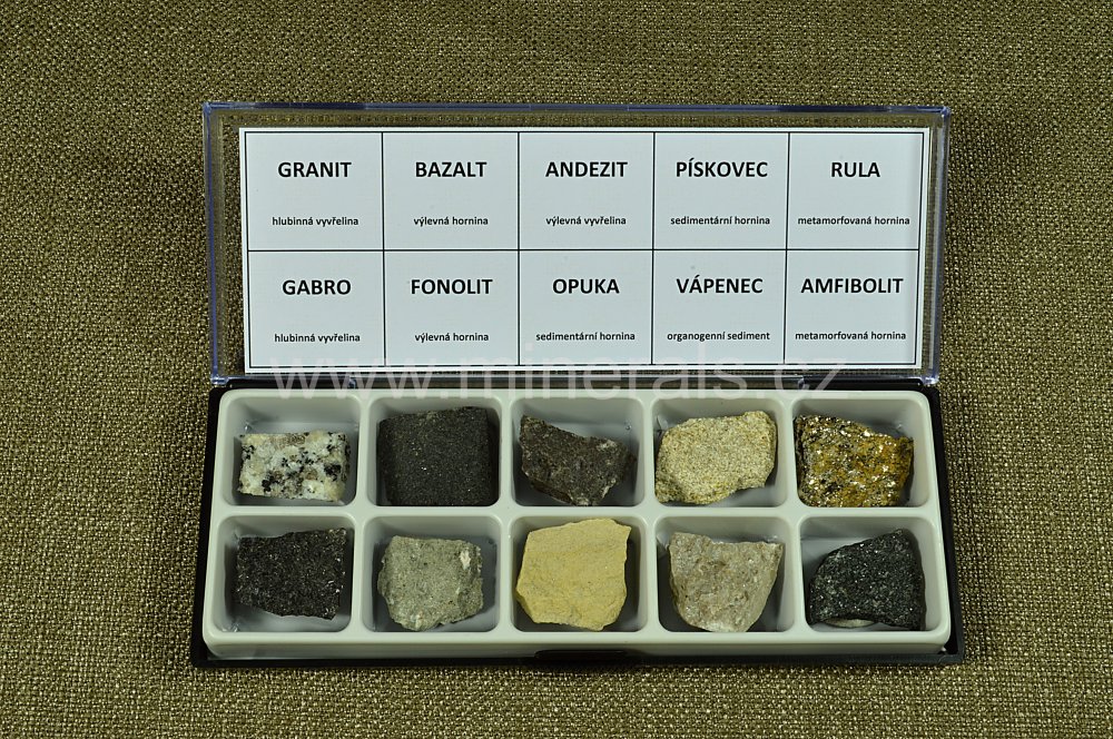 Minerál MINIKOLEKCE HORNIN 10 ks